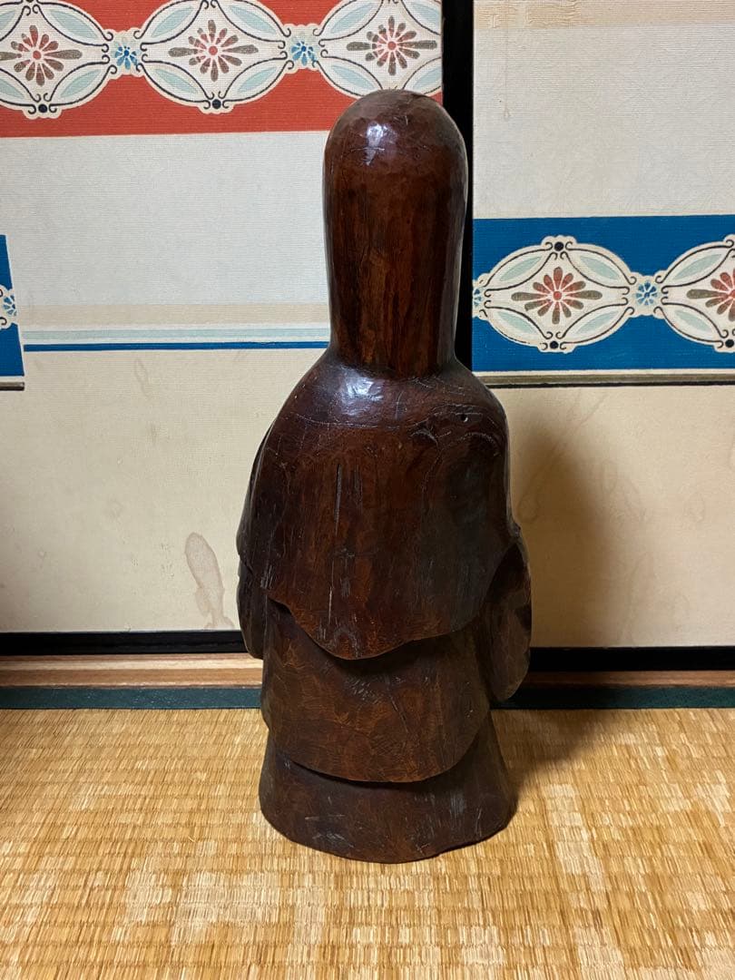 木製 彫刻 中国？ 人物像 約44㎝ 唐物