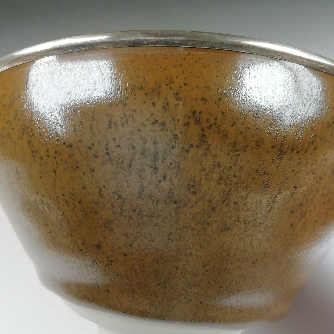 Ｔ９０８　茶碗　『灰被　天目茶碗』『桶谷定一 作』　共箱　抹茶碗　茶道具