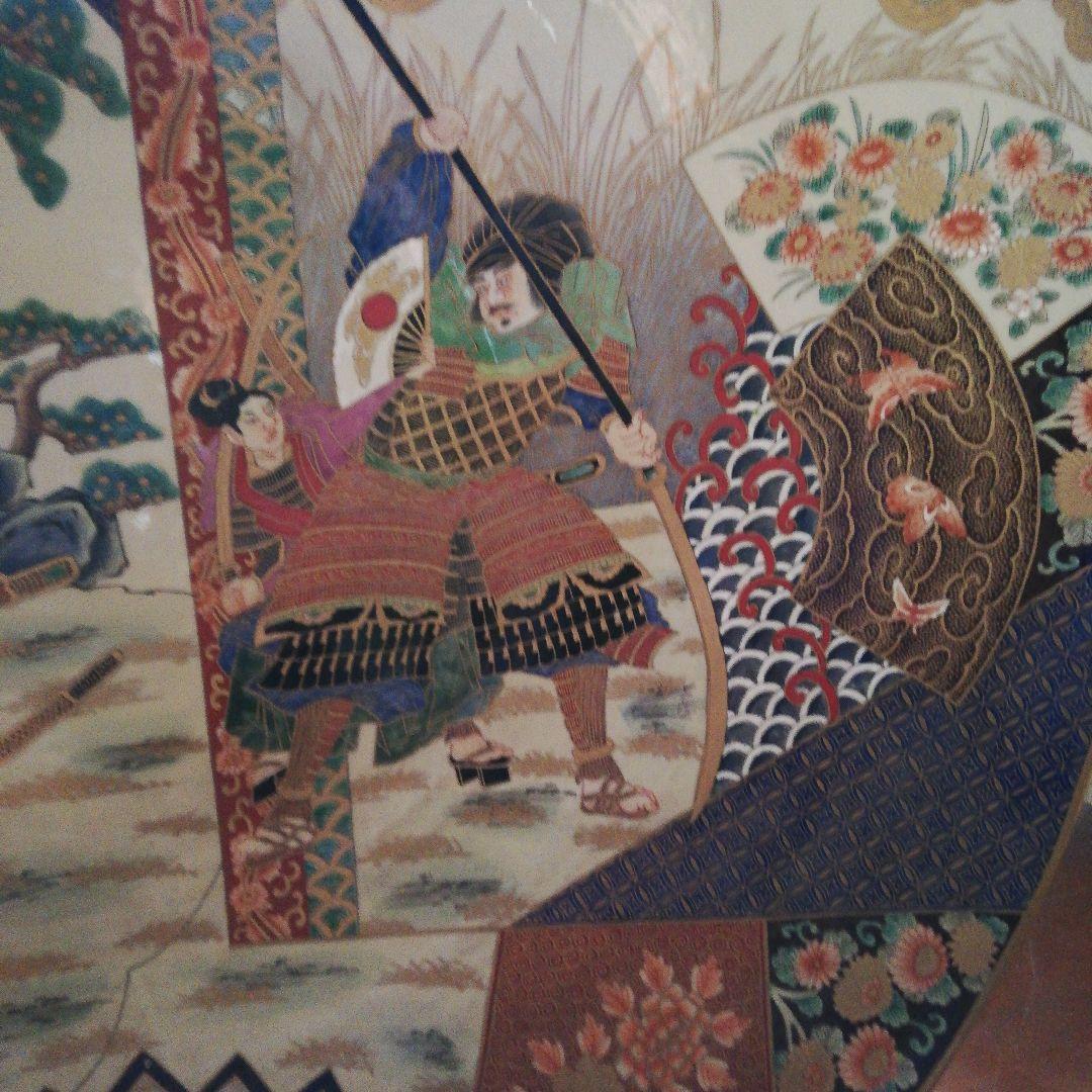 薩摩焼　金襴手　超特大の絵皿（直径100cm）