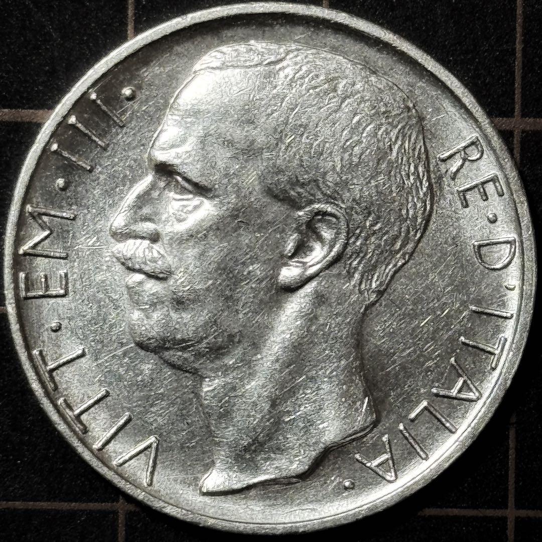 1927年 イタリア 10リラ銀貨 ほぼ未使用 本物保証