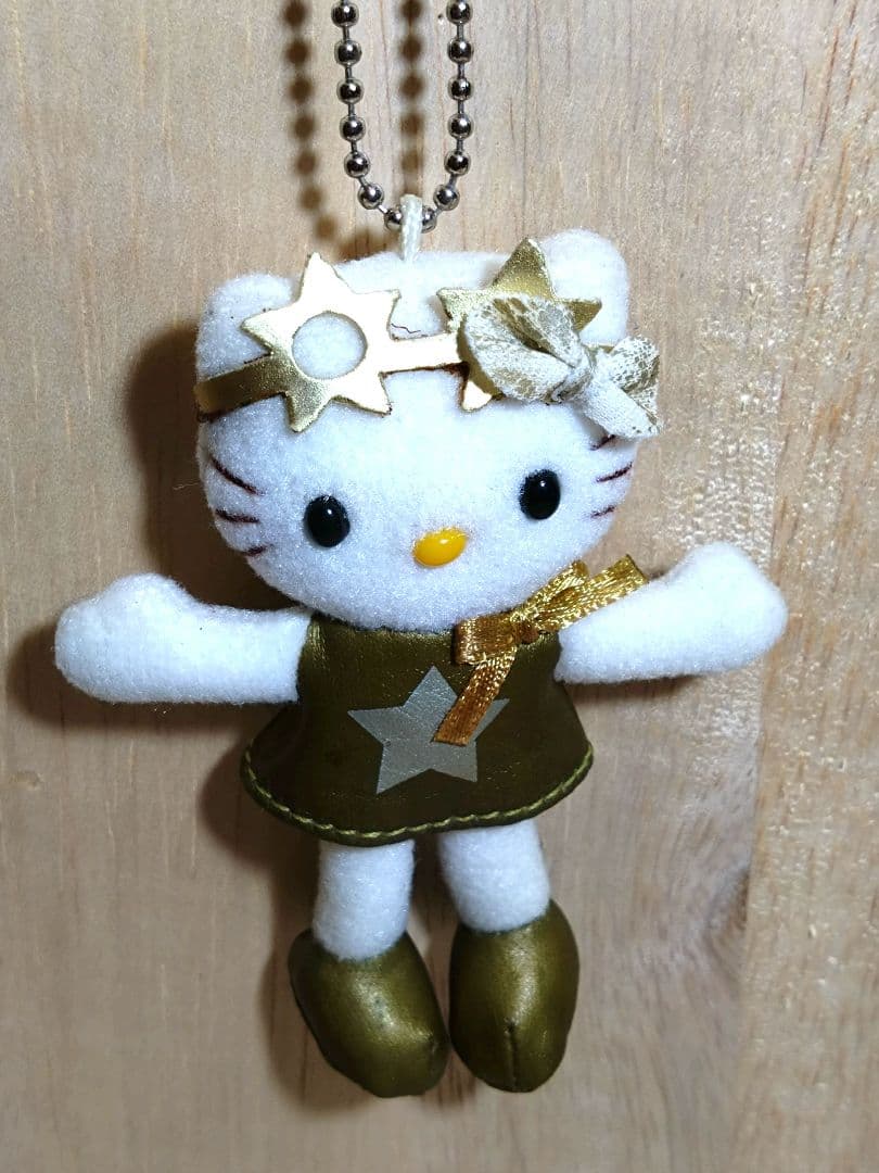 超激レア☆足長キティ　黒&金花サングラスぬいぐるみキーホルダー2点セット　非売品