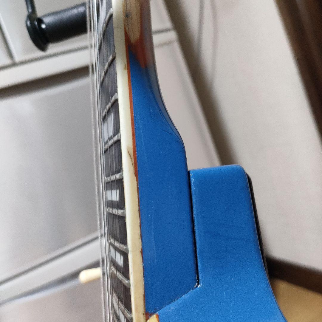 レスポール系改造　オーバーラッカーブルー　レリック少々