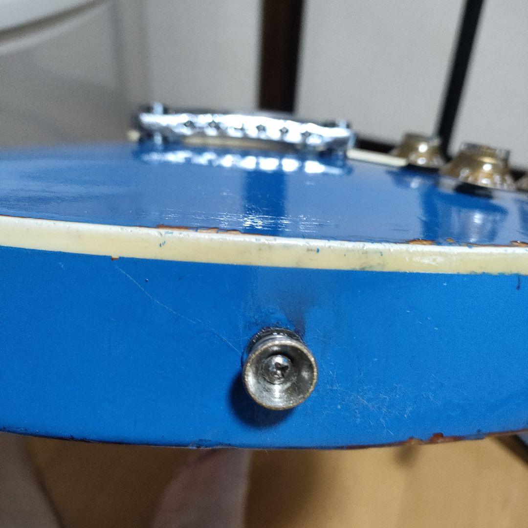 レスポール系改造　オーバーラッカーブルー　レリック少々