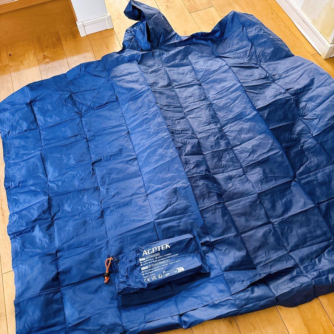 ☆男女兼用 自転車 バイク ポンチョ レインコート 110cm×120cm