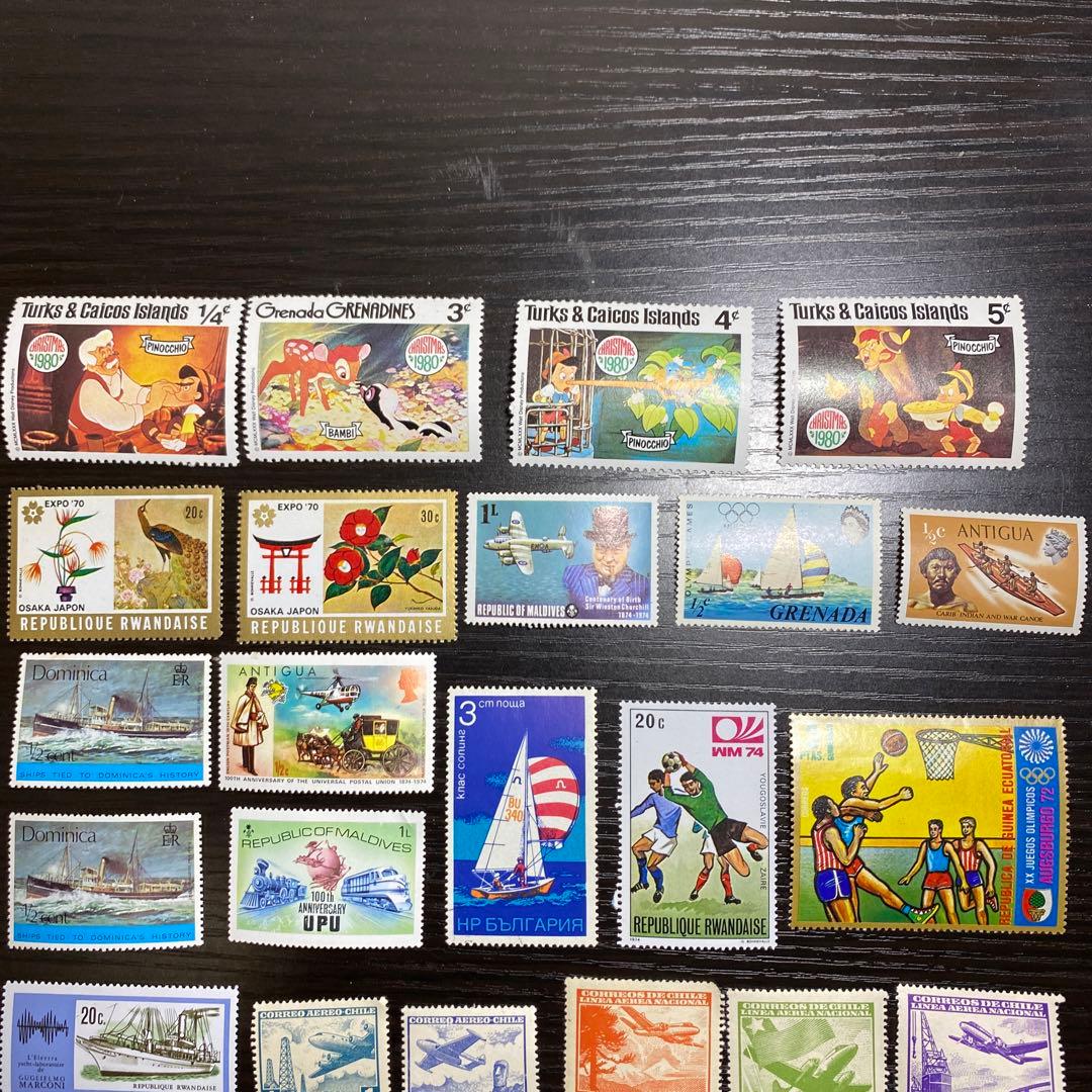 海外切手 記念切手 入手困難 絶版 未使用 71枚 コレクション 激レア❗️