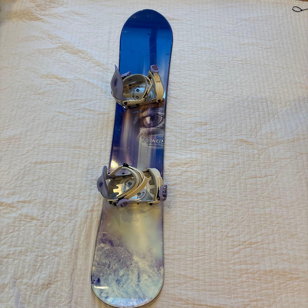 Naked Sycron スノーボード　ブルー　ホワイト　141 cm2点セット