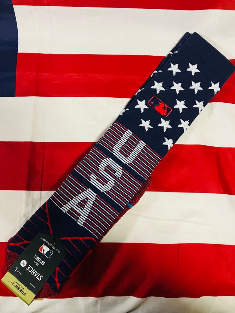 STANCE スタンス　野球　ソックス Lサイズ　アメリカ　国旗　靴下　USA