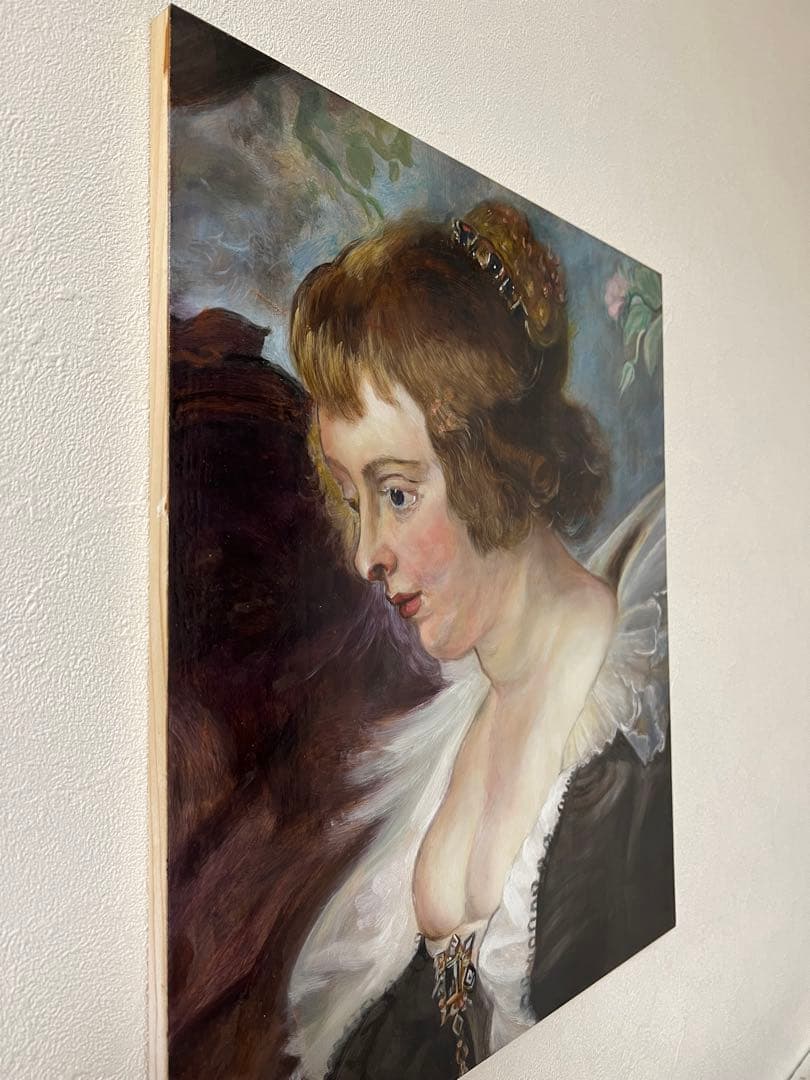 【F10号】ルーベンス 複製画 模写 肖像画 油彩画 女性の肖像　複製画