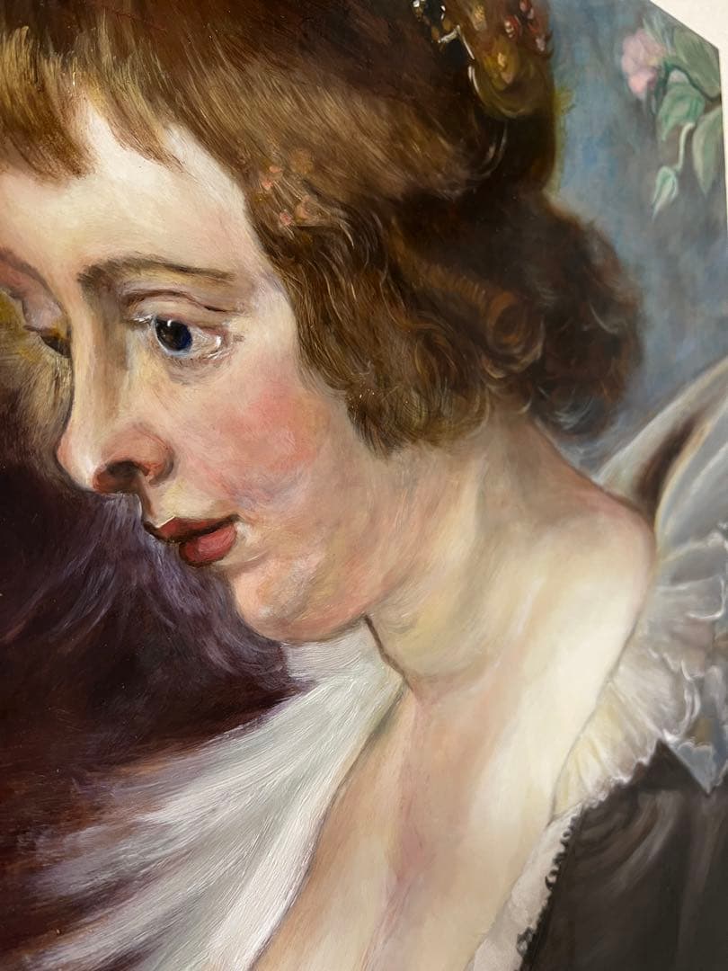 【F10号】ルーベンス 複製画 模写 肖像画 油彩画 女性の肖像　複製画