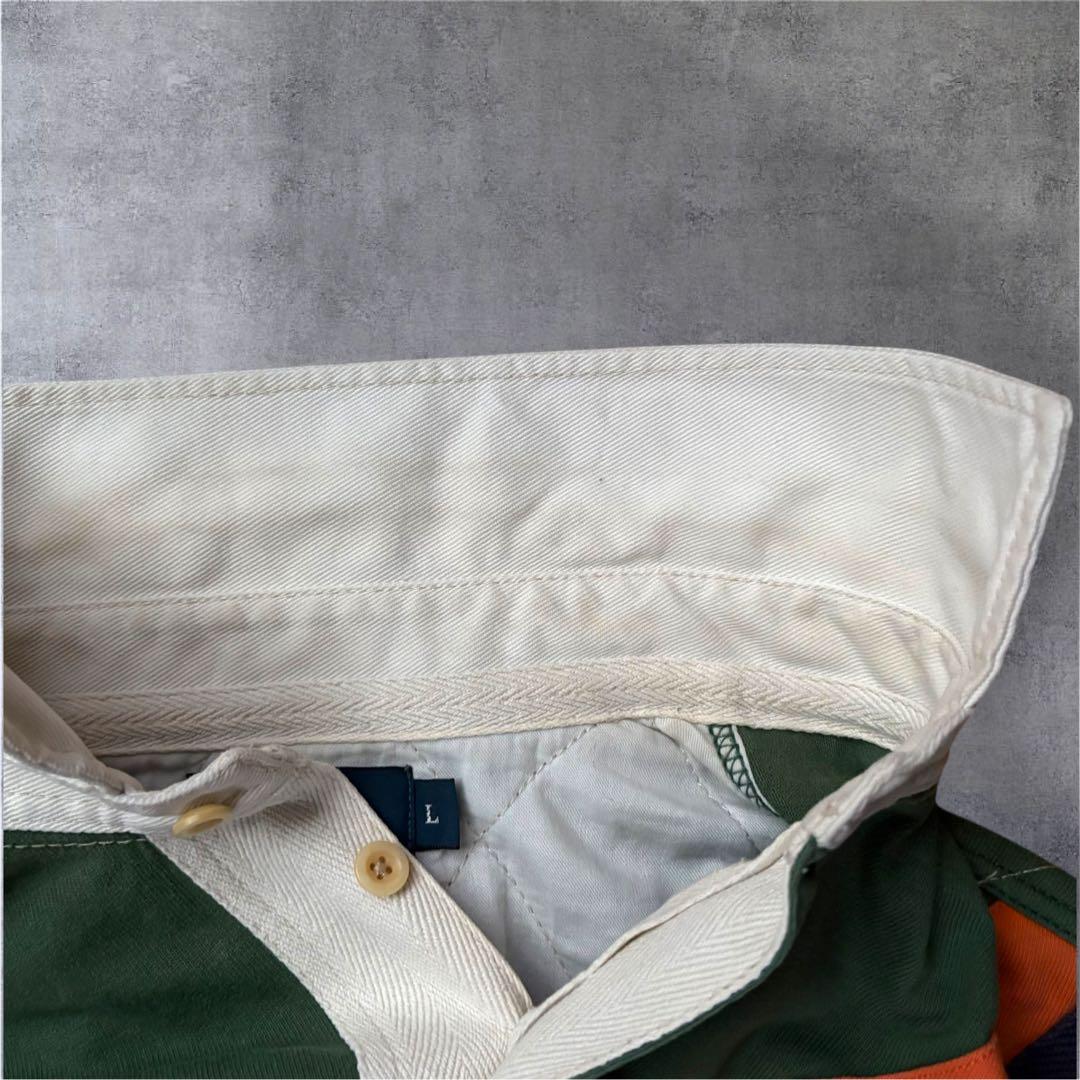 Polo Ralph Laurenラガーシャツエンブレム刺繍ナンバリング長袖　L