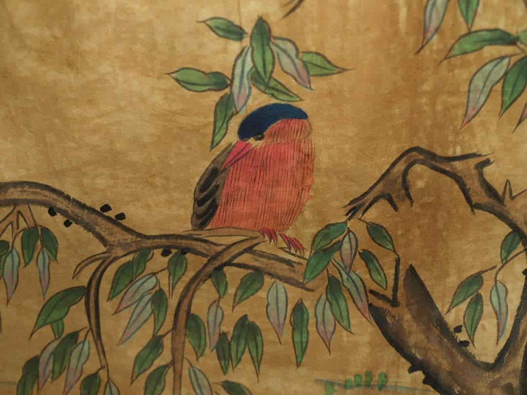 中国明時代の絵　激安骨董品　肉筆保証　掛け軸 古董品古美術 BD072A2-3