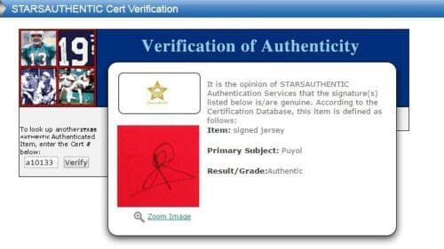 直筆サイン入りユニフォーム カルレス・プジョル FC バルセロナ SA鑑定済