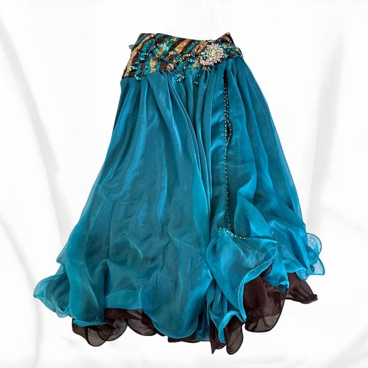 【送料無料】サハルオカーシャ Sahar Okasha ベリーダンス 衣装 青