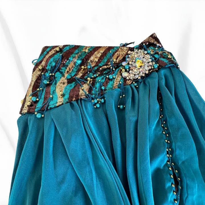 【送料無料】サハルオカーシャ Sahar Okasha ベリーダンス 衣装 青