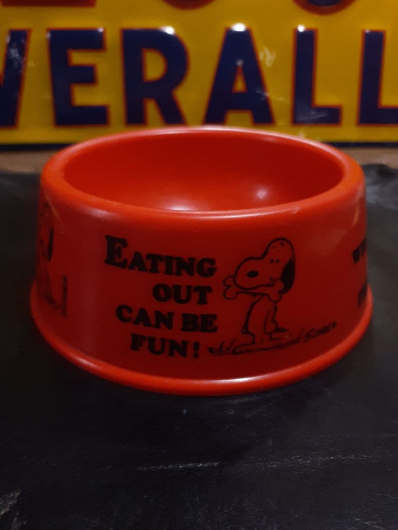 スヌーピー ヴィンテージ ドッグディッシュ 赤 ピーナッツ 当時物