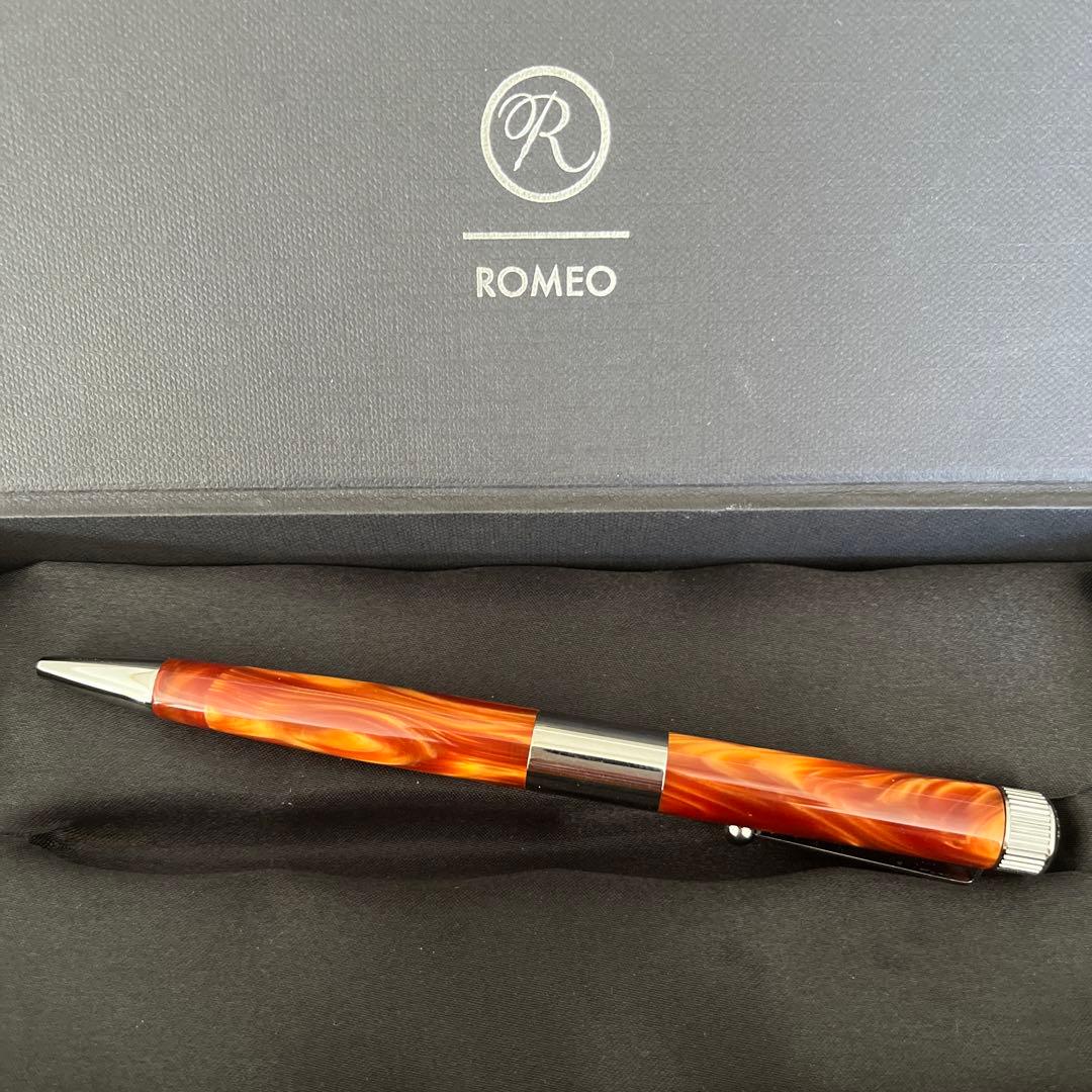 伊東屋　Romeo No.3、イタリアンアンバー　細軸　購入保証書付き