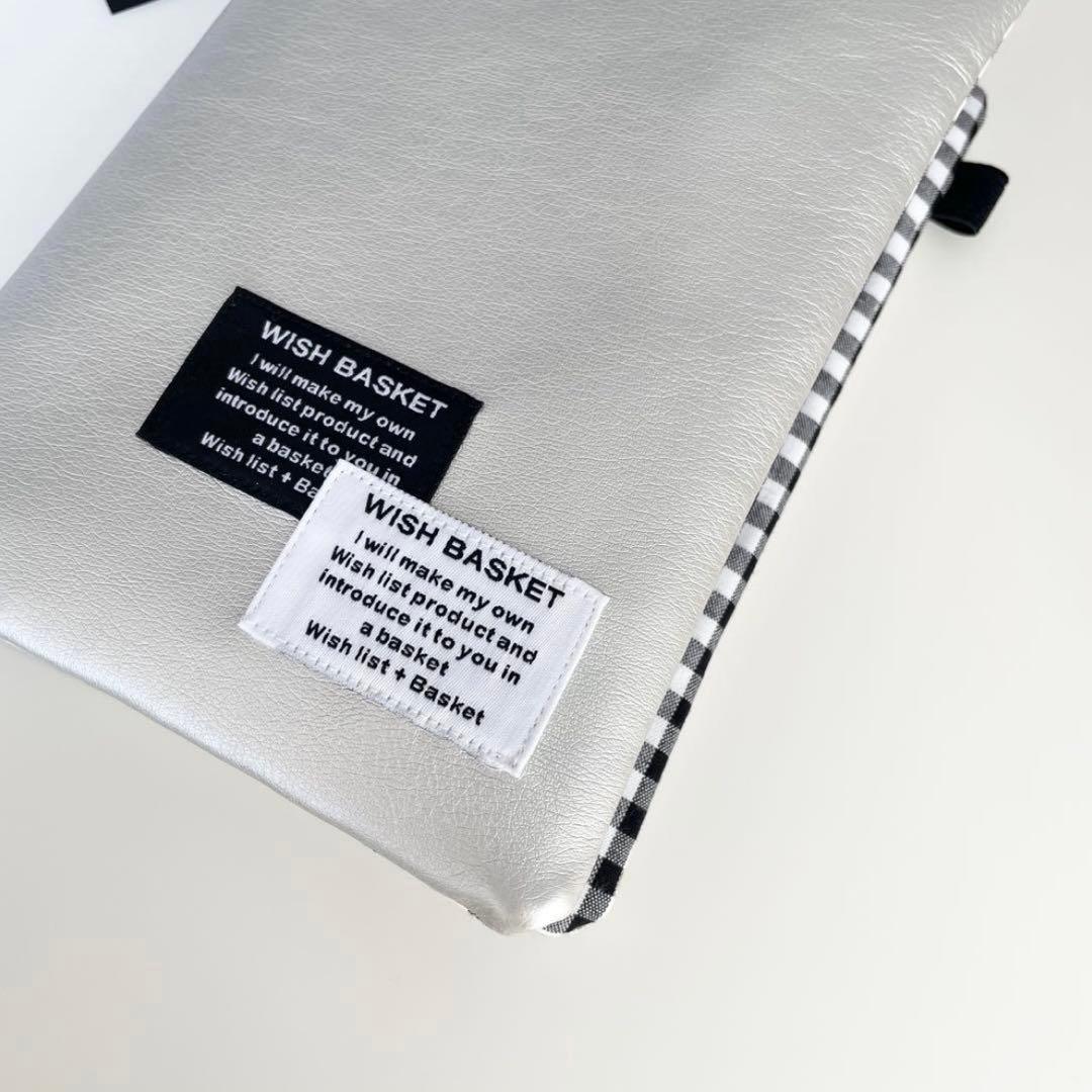 早い者勝ち　韓国　バインダー　カバー　貯金　現金管理　シルバー　黒　チェック