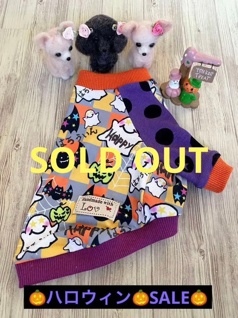 犬服  ラグラン(Ｓ)   ꒡̈⃝Lily꒡̈⃝ハンドメイド  ☆ハロウィン☆