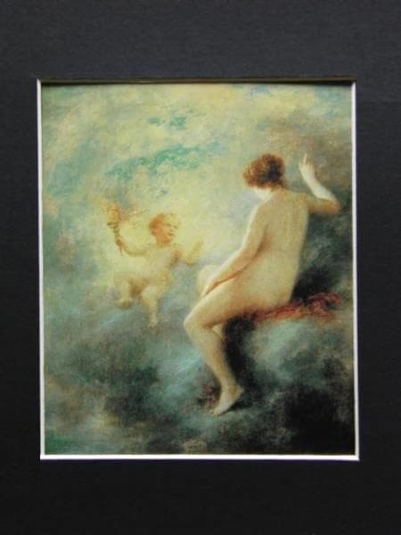アンリ・ファンタン-ラトゥール、ヴィーナスと天使、超希少額装用画版、新品額装付