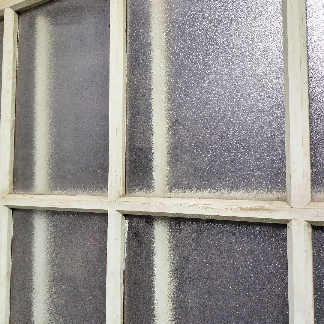 アンティーク ガラス 窓 2枚 昭和 レトロ 建具