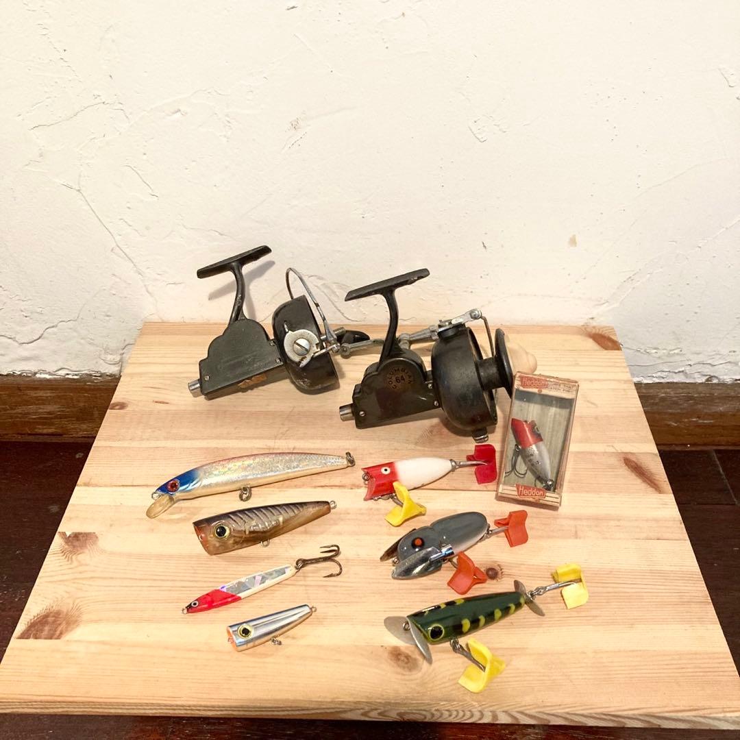オールドヘドン　ルアー　ヴィンテージスピニングリール　まとめて