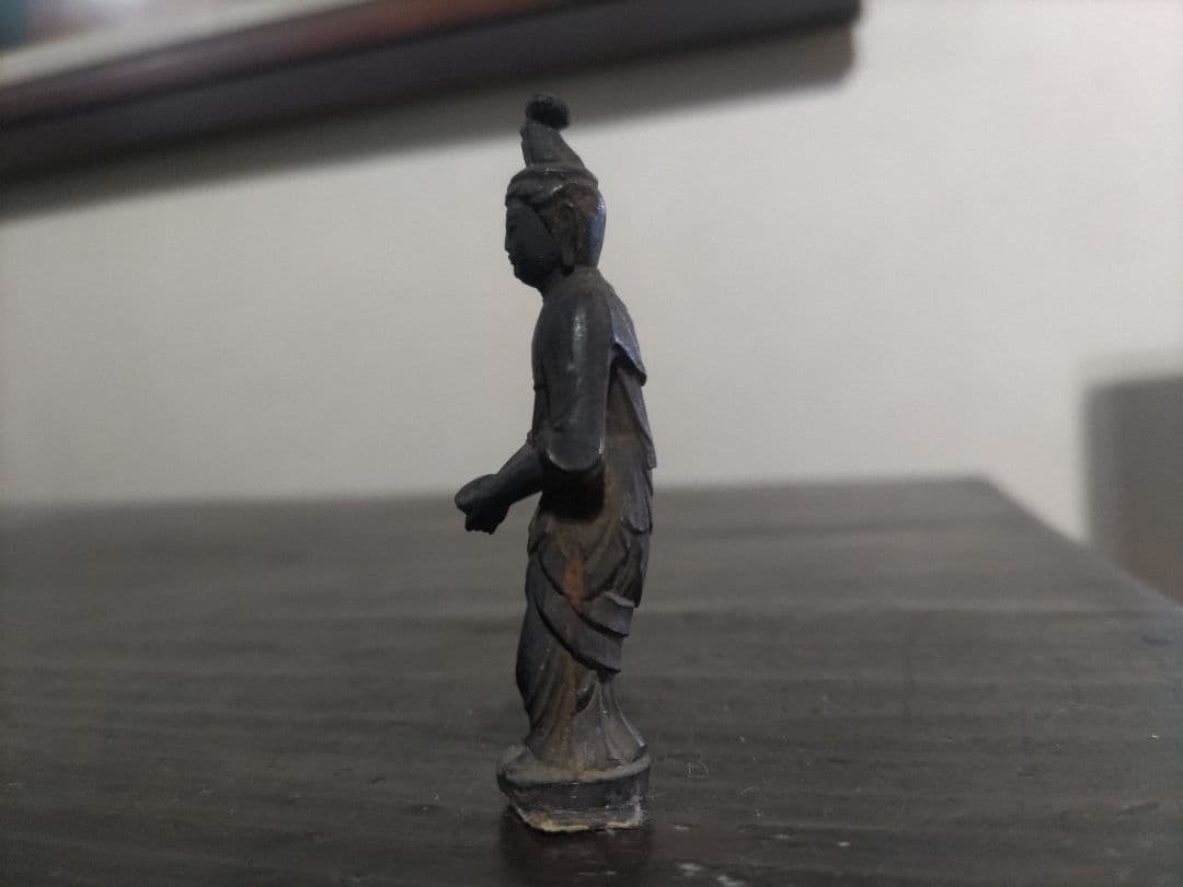 木造　阿弥陀三尊　左脇侍像　観音菩薩　立像（6.7㎝）