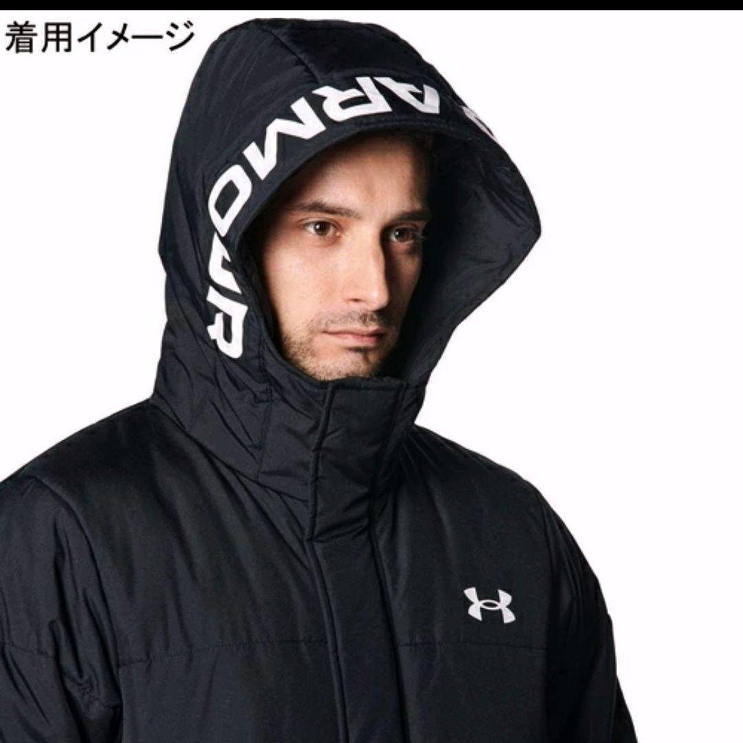 極美品 UNDER ARMOR アンダーアーマー ベンチコート ブラック L