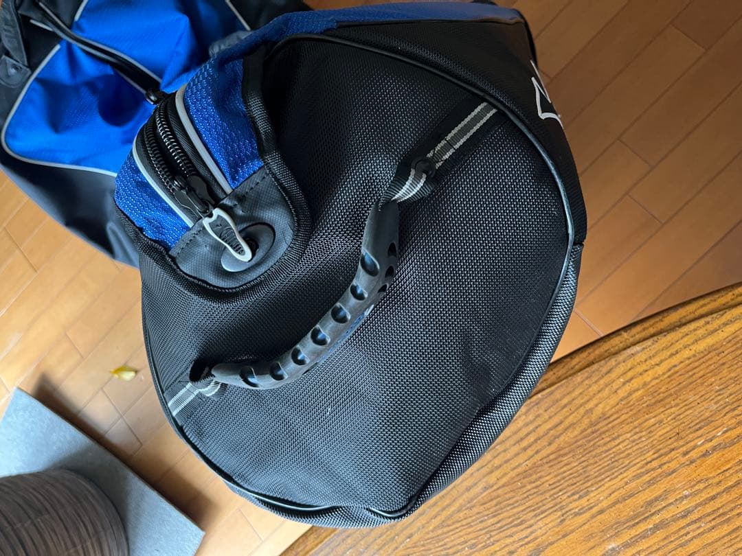 Mizuno キャディバッグトラベルケース黒/青 ホイール付き