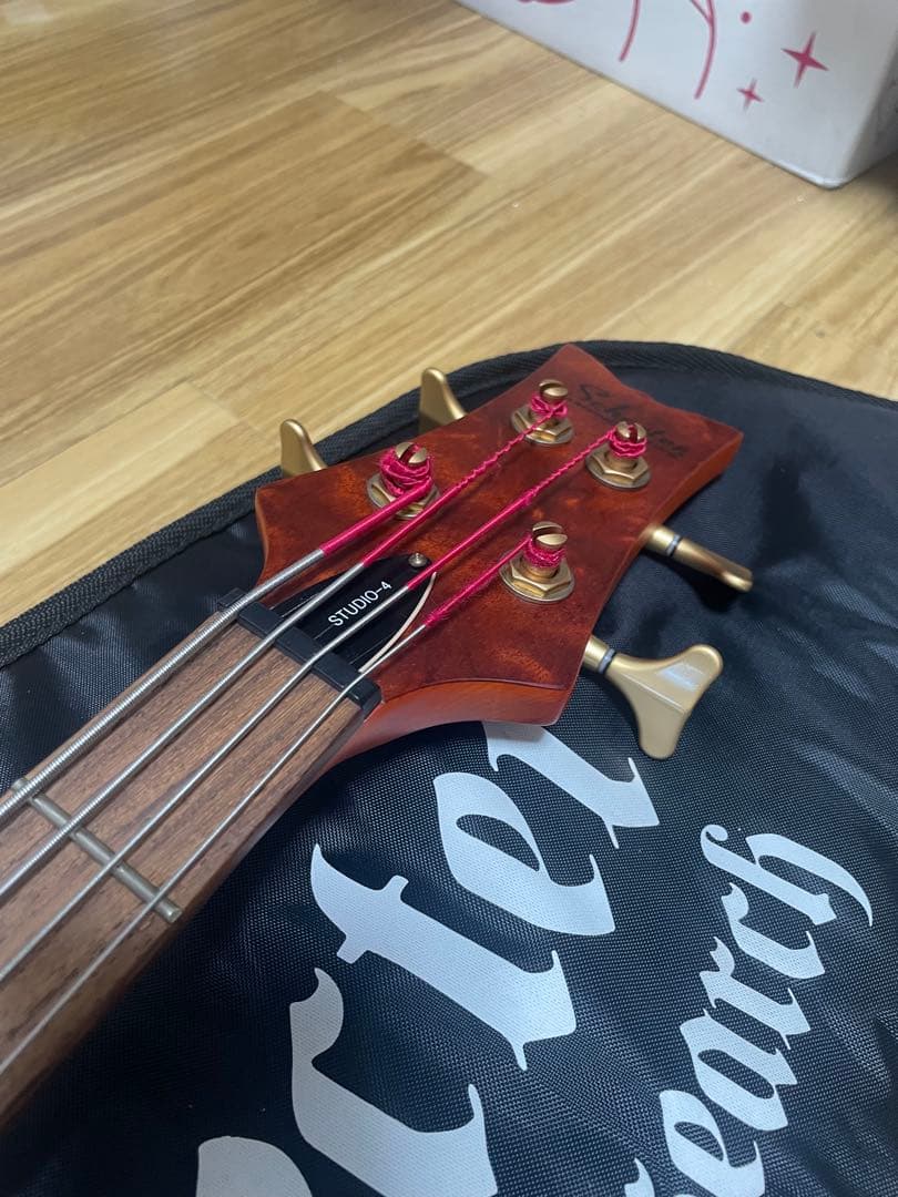 Scherer エレキベース 4弦 ブラウン ギグバッグ付き