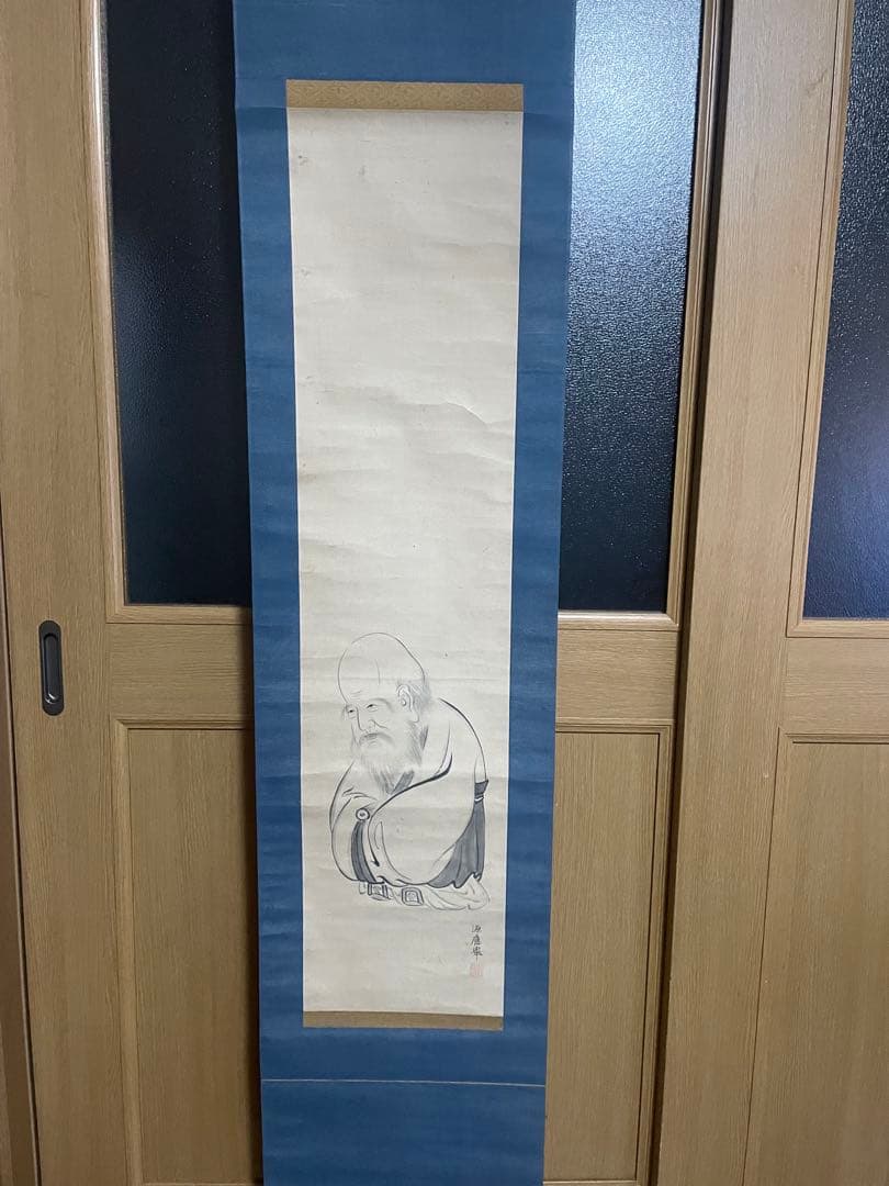 掛け軸　福禄寿？　骨董品　古美術　レトロ　美術品