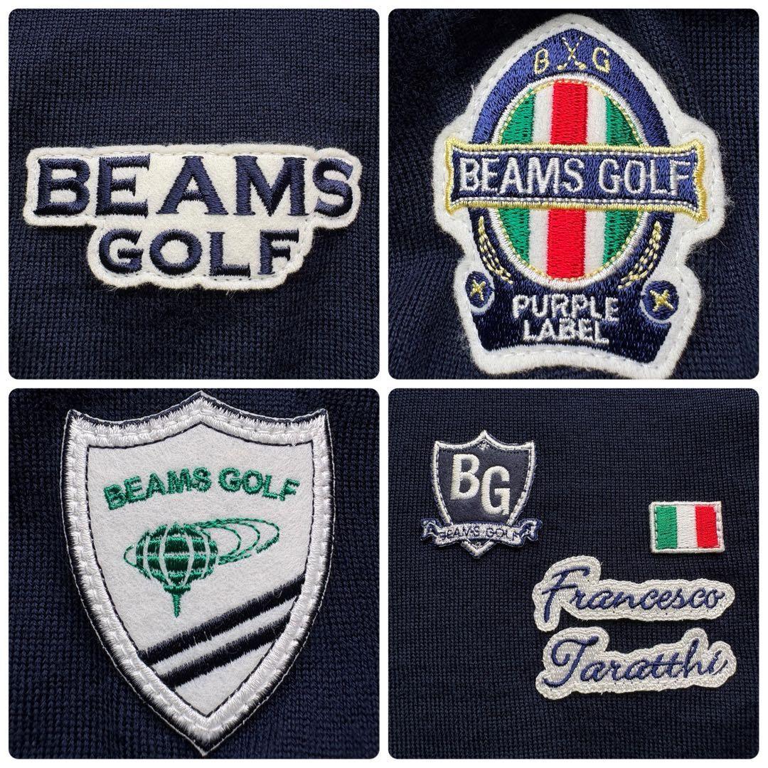 ★新品タグ付き★ BEAMS GOLF パープルレーベル ニット ワッペン XL