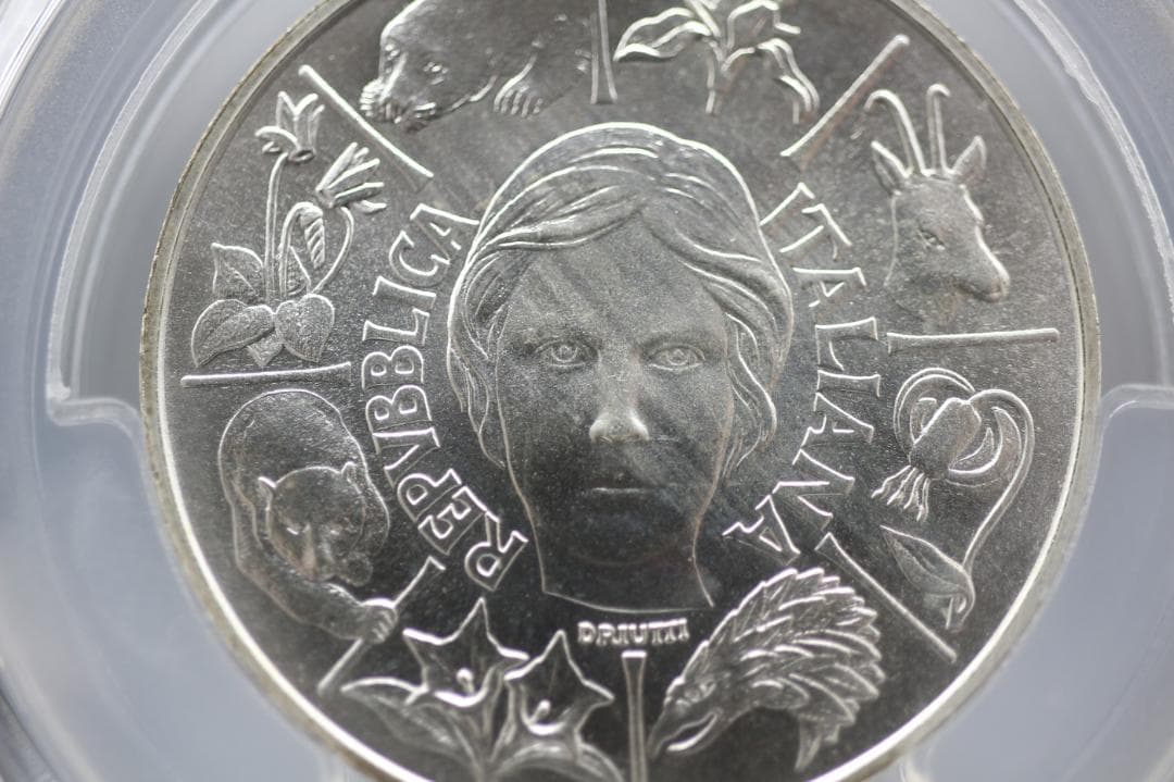 イタリア 1991年 1991R 500リラ フローラ＆ファウナ 記念銀貨