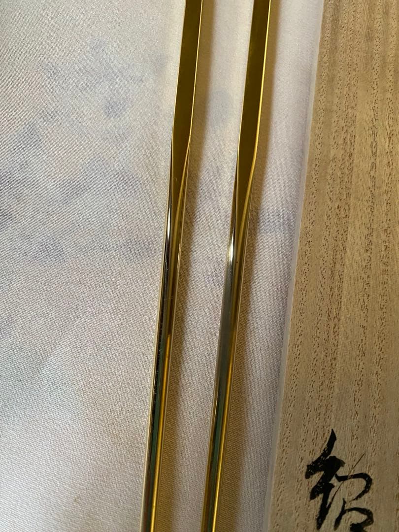 南鐐　鳥頭　飾火箸　金森紹栄氏作