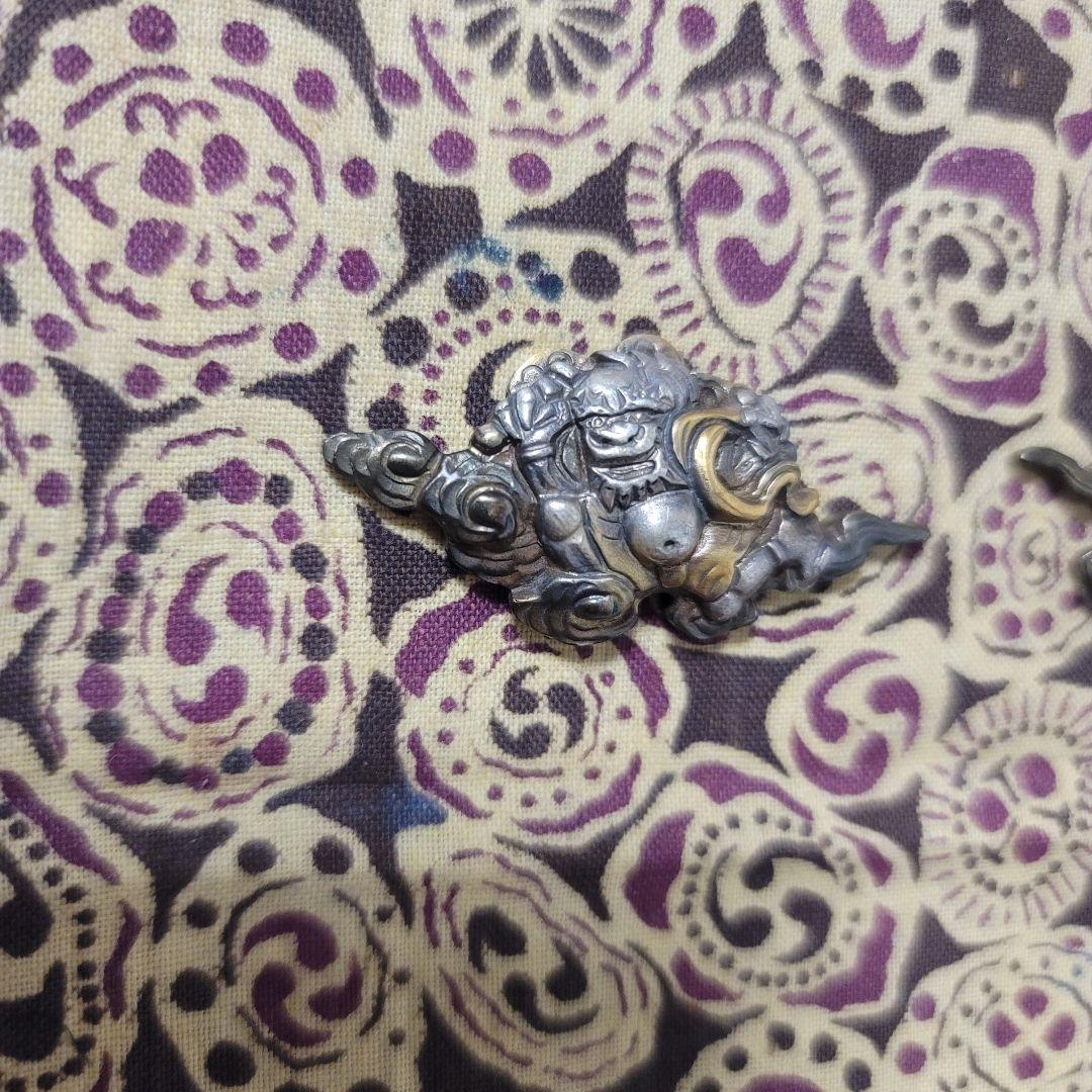 目貫 風神雷神 前金具 煙管 煙草入れ
