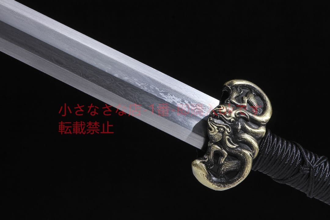 合金装人形具漢剣八面模様鋼  古兵器 武具 刀装具 日本刀 模造刀 居合刀