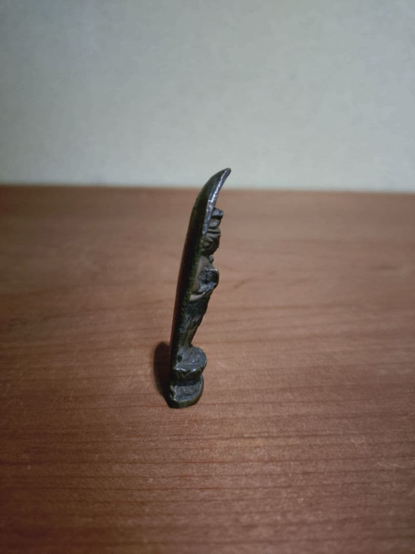 古銅 聖観音菩薩 立像 懐中仏 旅仏 豆仏 鎧仏 兜仏