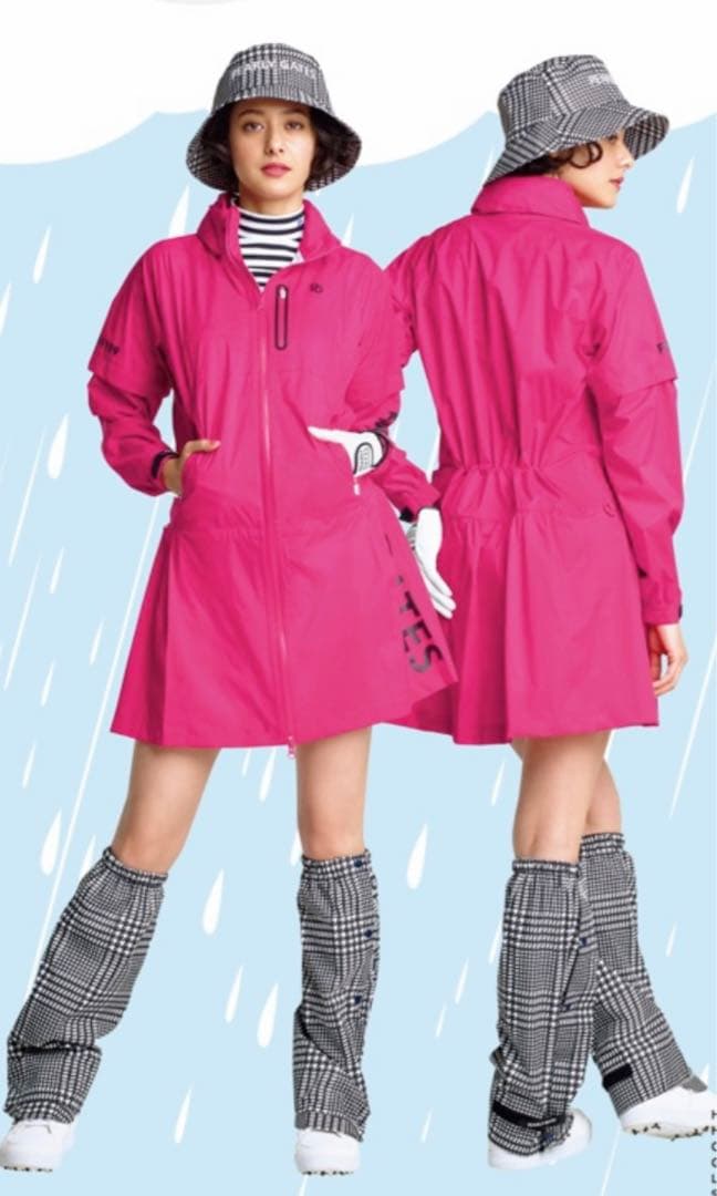 パーリーゲイツ レインウェアワンピース サイズ2 ネイビー新品未使用