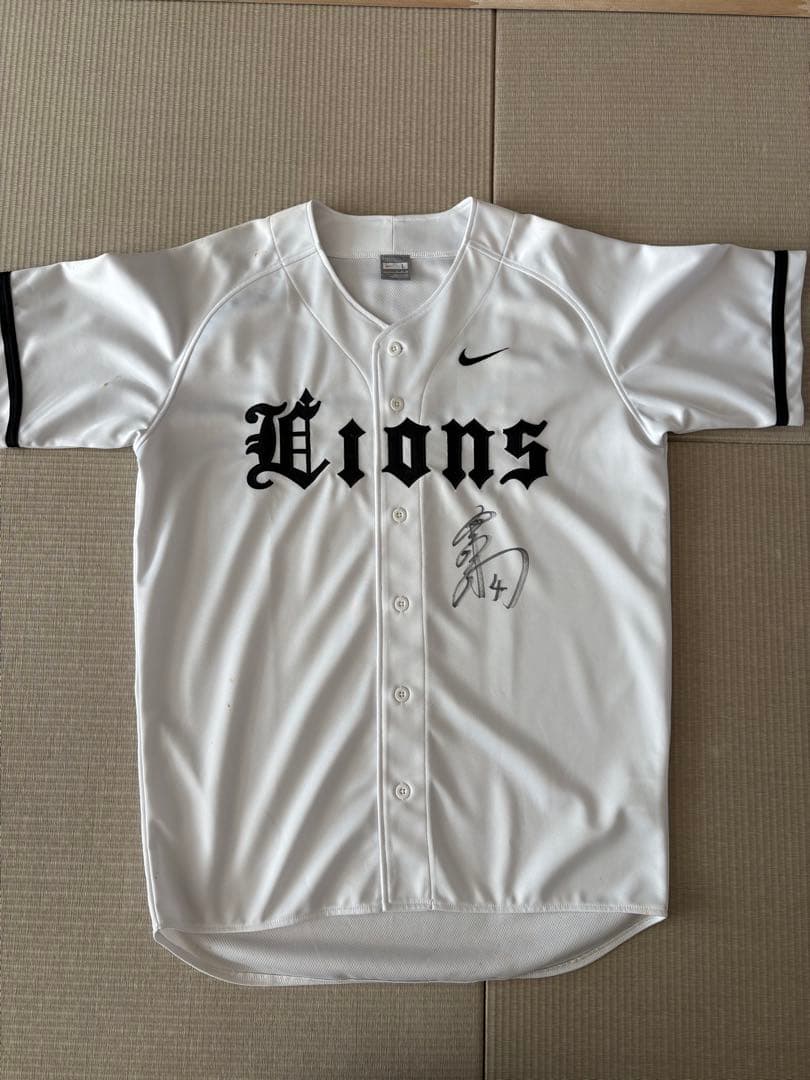 西鉄ライオンズ　レプリカユニフォーム 高木浩之選手サイン入り　L