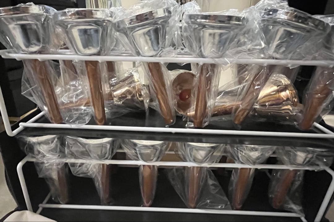 ウチダミュージックベル　ハンドベル スタンドケース付　シルバー23➕ゴールド4