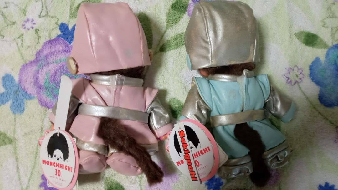 【廃盤】モンチッチ 宇宙服 30周年記念 男女2体セット【難あり】