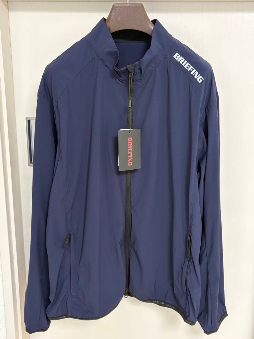 未使用)ブリーフィング ゴルフ ウインドブルゾン メンズ サイズXL ネイビー