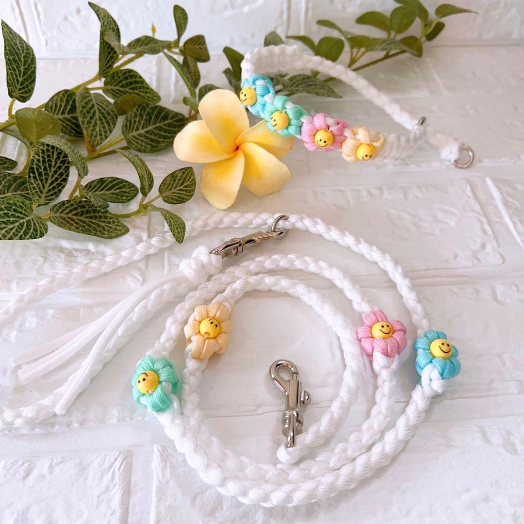 パラコードカフェリード　パステルカラーのスマイルフラワーいっぱい