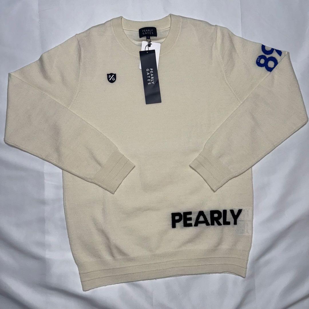 【新品未使用】パーリーゲイツ　 ウール100％ クルーネックニット　4【M】