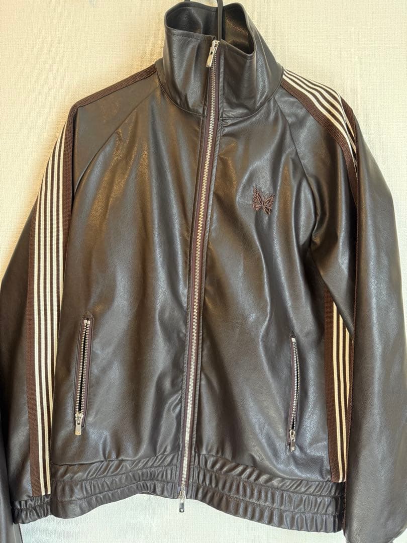 nubian別注　needles レザートラックジャケットs美品