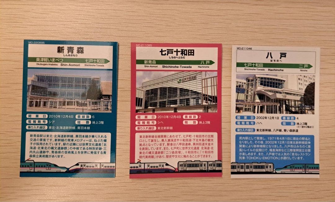 新青森 七戸十和田開業15周年駅カード / 秋田 新潟 横浜 盛岡