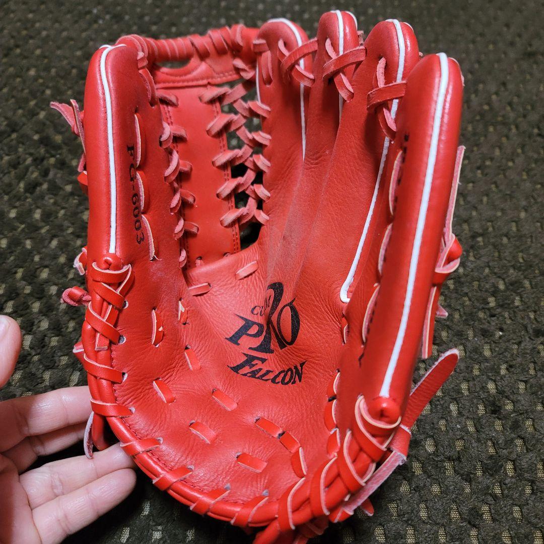 軟式グローブセット 赤・黄・茶色