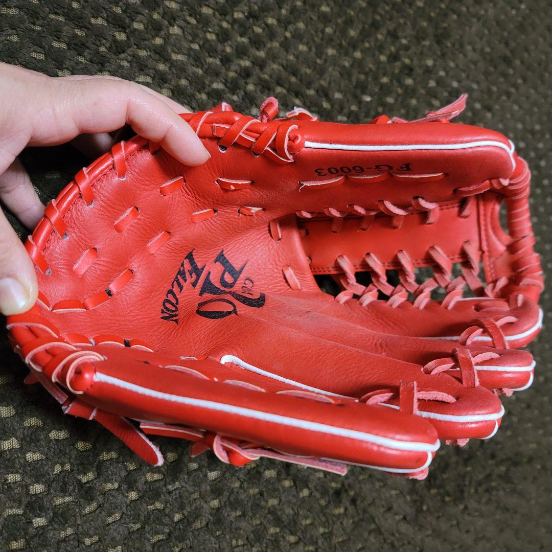 軟式グローブセット 赤・黄・茶色