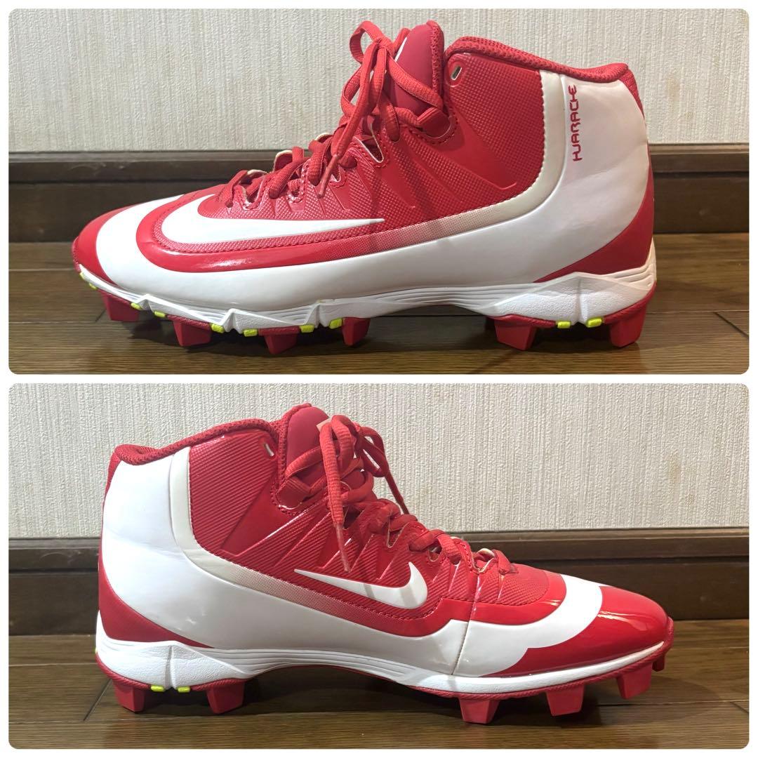 NIKE / エア ハラチ ベースボールスパイク 25.5cm レッド