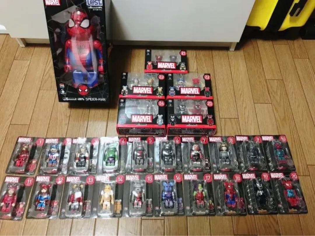 BE@BRICK X MARVEL ハッピーくじ コンプリートセット  計26点