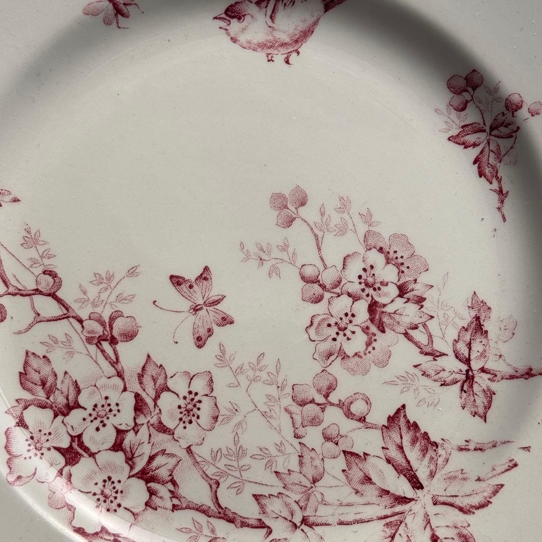 美品　フランスアンティーク　サンタマン　オーべピーヌ デザートプレート